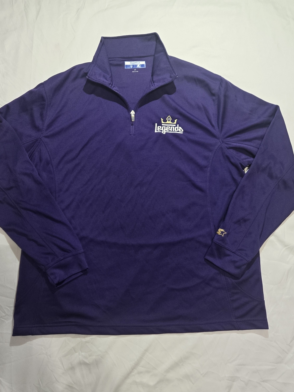 Men's Purple Quarter-Zip Pullover Shirt, Atlanta  Legends.